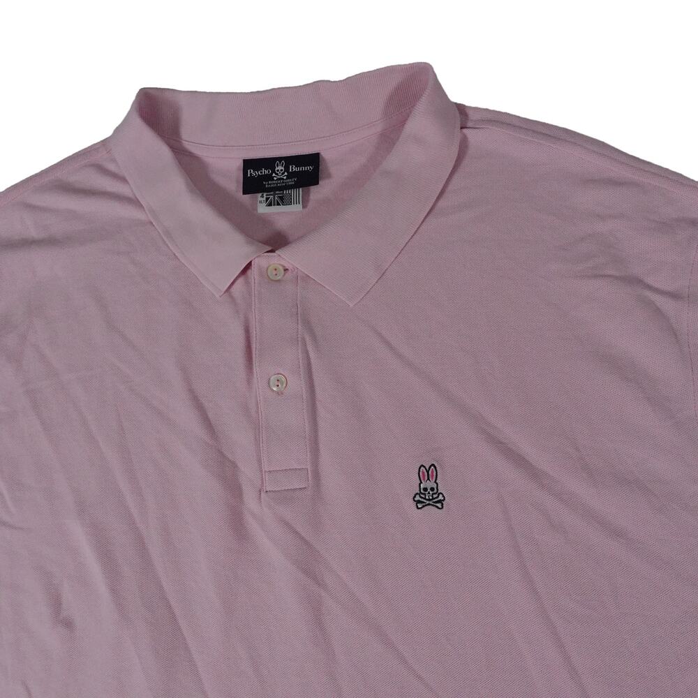 Psycho Bunny PIMA Cotton Pink Polo Men's 4 XLT Tall Long